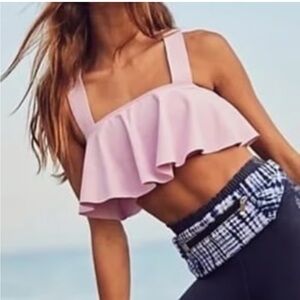 FP Movement by Free People Pink Ruffle Bra
